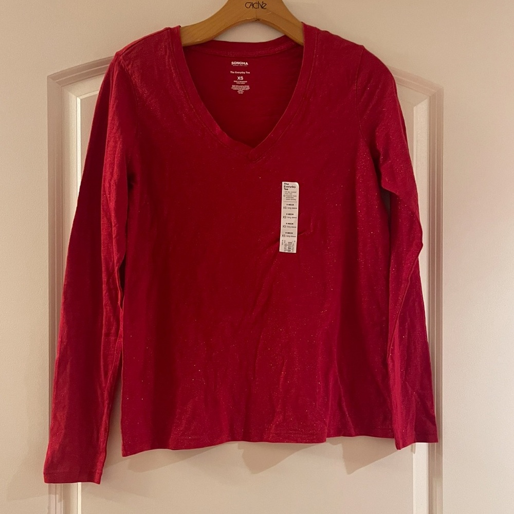 Sonoma V- Neck Long Sleeve Tee